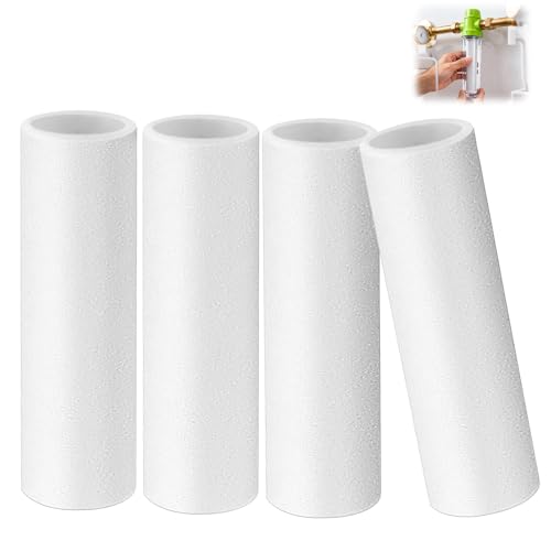WGIDSKKI 4 Stück Ersatzfilter für Grünbeck Wasserfilter FS 1, Ersatzfilter 80 µm für Hauswasserfilter, Ohne Schutzglocke, Hochwertiger Wollfaser, Kompatibel mit Grünbeck Filter FS 1