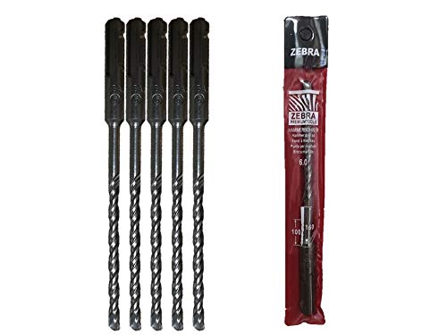 See full amazon price history chart for Zebra Premium Tools Z-6160 SDS Plus 6 * 160MM Hammer Drill Bits | Concrete Drilling Bits | Rotary Hammer Bits (5) Zebra Premium Tools Z-6160 SDS Plus 6 * 160MM Hammer Drill Bits | Concrete Drilling Bits | Rotary Hammer Bits (5) (B095H77SJP) Amazon Price History, Amazon Price Tracker