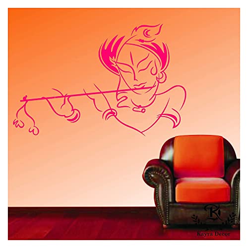 Image of Kayra Decor Stencil for Wall Painting - Krishna Stencil Design Pack of 1, 24 inch x 40 inch - (KDS36026)