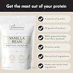 JUST INGREDIENTS Vanilla Protein Powder - Grass-Fed Whey Blend, Organic, Gluten Free - 15 Servings, 22g Protein - Image 3