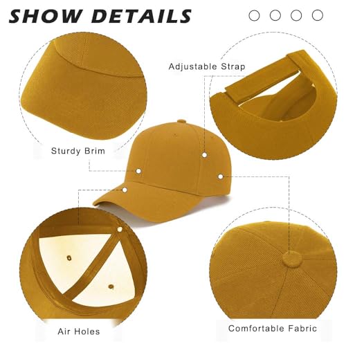 Image of ZH Plain Adjustable Baseball Cap - Lot of 12 Unisex Blank Design Caps