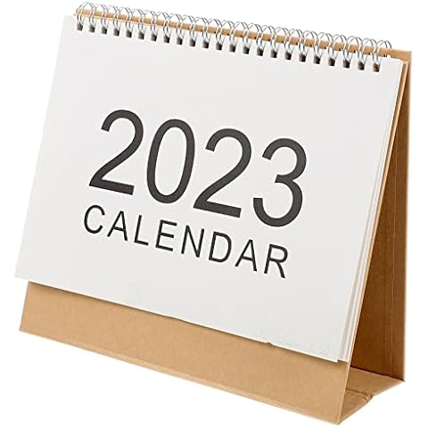TENDYCOCO Desk Calendar - Monthly Desktop Calendar 2022-2023 Standing Flip Calendar Daily Planner Stand-Up Calendar for Home Office Cover