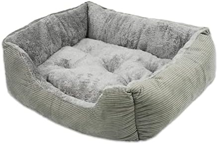 Dog Bed for Large Medium Small Dogs & Cats, Washable Large Pet Dog Bed Sofa, Soft Warm Breathable, Non-Slip Bottom (Small, Green)