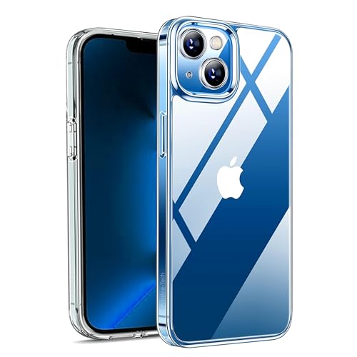 Pristine-Tech For iPhone 13 Case Crystal Clear & Anti-Yellowing - Mil-Grade Shockproof Protection Soft TPU Protective Phone Case - Slim Thin Fit Cover 6.1-Clear