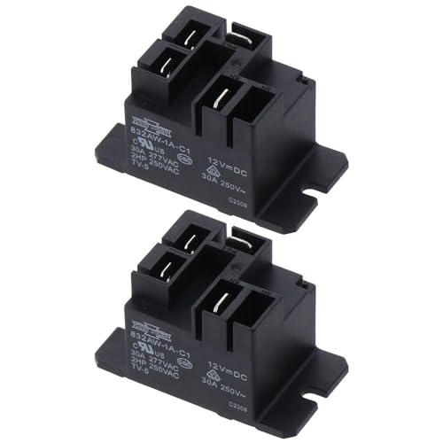 Module relais 832AW-1A-C1 30A DC 12V normalement ouvert 4 broches haute puissance noir x2