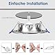 Qingmiao LED Einbaustrahler Dimmbar 230V 6W IP44 Einbauleuchten Deckenspots Deckenstrahler, für Badezimmer Küche Wohnzimmer,Silber 6er Set