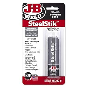 J-B Weld 8267 SteelStik Steel Reinforced Epoxy Putty Stick – 2 oz.