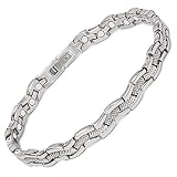 Wollet Stainless Steel Magnetic Anklet Ankle Bracelet for Women with Magnets for Women 24CM/5.5MM
