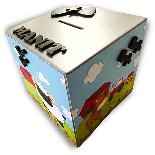 Zooplay India Personalised/Customised Name Theme Piggy Bank- Makes a Perfect Unique Gift, Nursery Décor, Keepsake, or Savings (Farm Animal) (B0CDF87VVW) Amazon Price History, Amazon Price Tracker