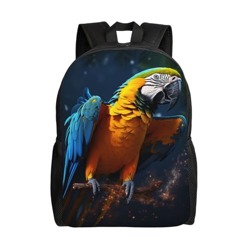 Macaw Travel Backpack for Women Men Large Laptop Bag 16.1Inch College Bag Casual Daypack