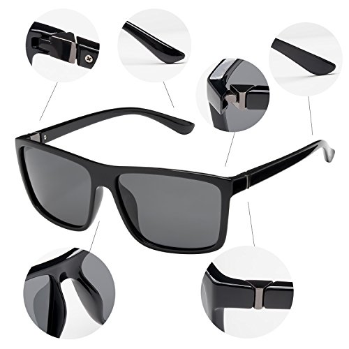 Image of Men's Sports Polarized Sunglasses Square Frame Glasses NP1007
