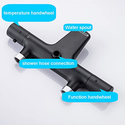 ONECE Thermostatic Mixer Shower and Bath Thermostat with Waterfall Spout, Safety Lock at 38°C, Bathtub Fitting - Image 2