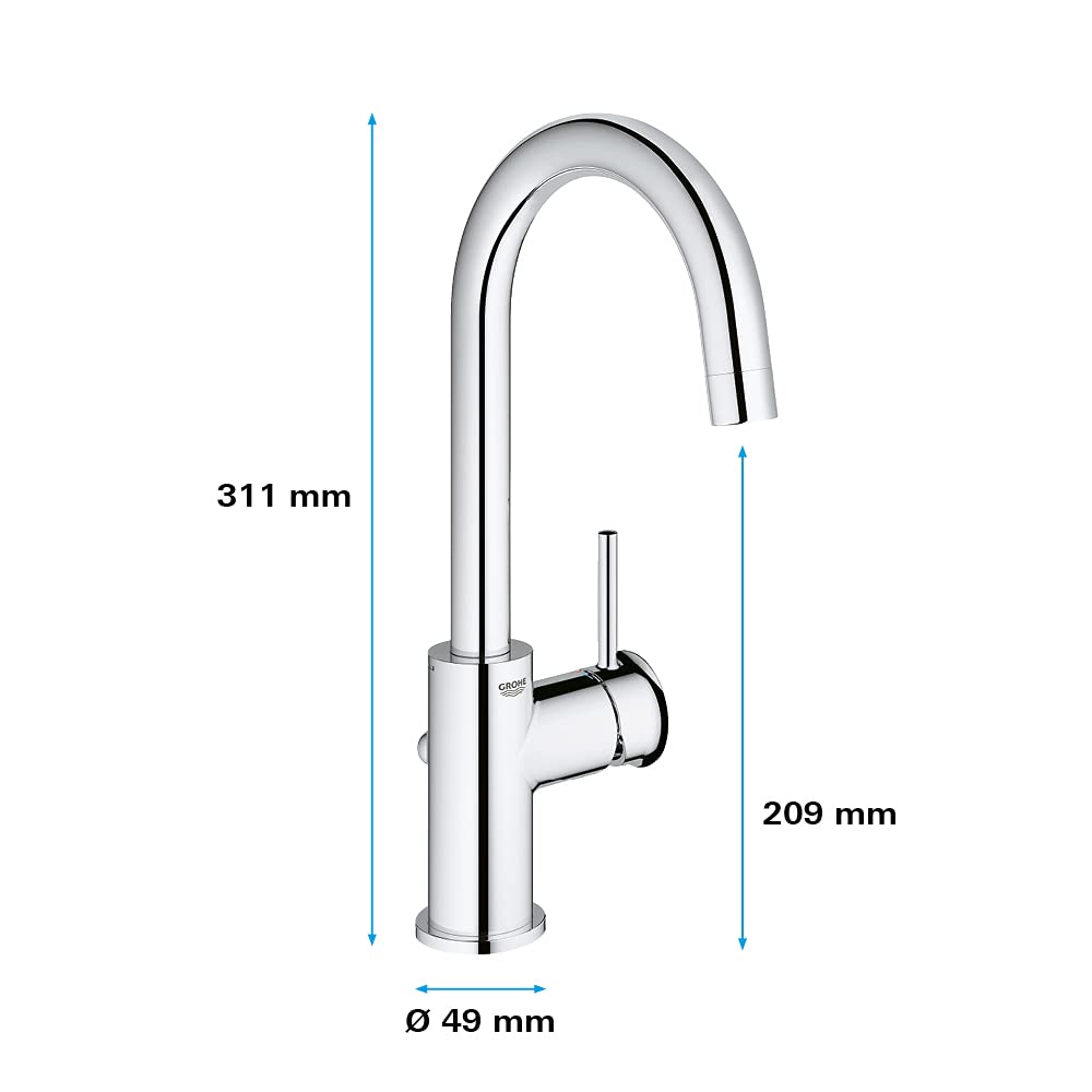 GROHE Mitigeur monocommande Lavabo Taille L Start Classic Chromé 23783000 (Import Allemagne)