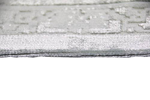 Merinos Vintage Teppich modern Wohnzimmerteppich Designteppich mit Fransen in Türkis Größe 80x150 cm – Bild 7