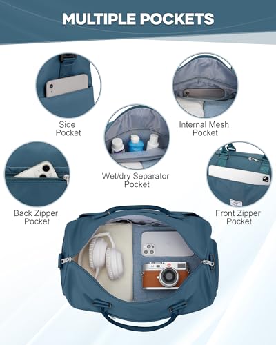 Gym Bag Womens,Travel Duffel Carry on Bag Sport Tote Bag Weekend Overnight Bag4