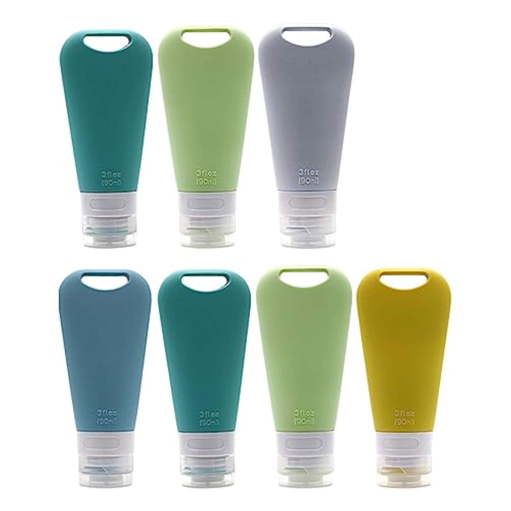 Silicone Travel Bottles Set, 90ml, 3Pcs