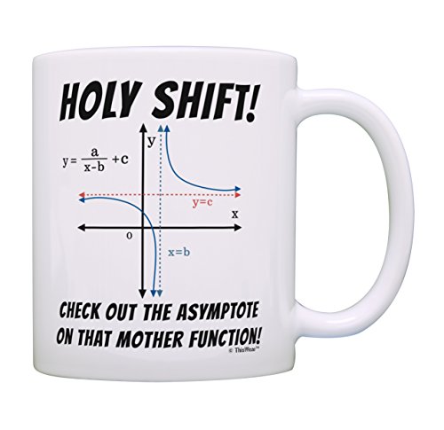 Math Gifts Holy Shift Check the Asymptote Math Nerd Gifts Math Lover Mug Coffee Mug Tea Cup White