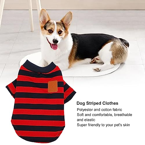 Roupas para Cães Listradas Roupas para Cães Vermelho Azul 2 Pernas Confortável Respirável Uso Diário