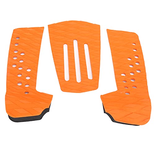 ZIZEV EVA Traction Pad, Heat Preservation AntiSea Surfboard Traction Pad for Surfing (Orange)