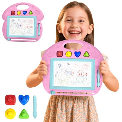 Opiniones y reviews de Tableros de dibujo al mejor precio. 49 KTMOUW Pizarron Magico Tablero de Dibujo Magnético de Color 4 Colores con 4 Formas de Sellos y Bolígrafo Conector de 7 cm Juguetes Educativos Pizarra Magica Rosa