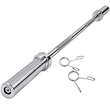 Olympic Training Barbell Bar, Super Curl Bar 4Ft/4.9Ft/7.2Ft with Copper Sleeve Multifunctional Barbell for Home Gym Weightlifting and Power Lifting (4 Ft Olympic Bar)