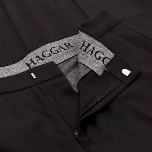 Haggar Men’s Performance Straight Fit 365 Flex Dress Pants (US, Waist Inseam, 32, 30, Regular, Regular, Black)4