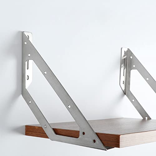 LIKERAINY 90 Grad Winkelverbinder 270x270mm Winkel Klammern Dreieck Form Ecke Klammer Eisenmetall Möbelverbinder Winkel Verschluss Stuhl Regal-Stützverbinder 2 Stück
