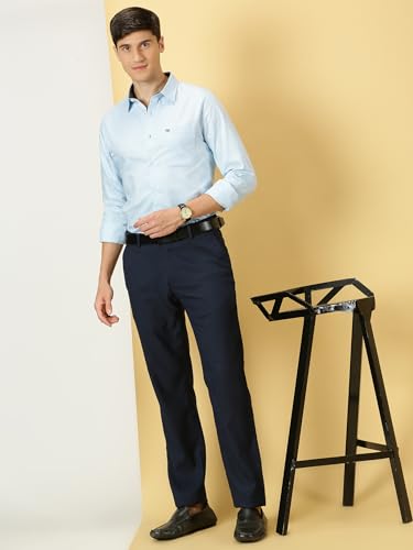 Image of Thomas Scott Men's Cotton Slim Fit 100% Formal Shirt with Spread Collar and Full Sleeves