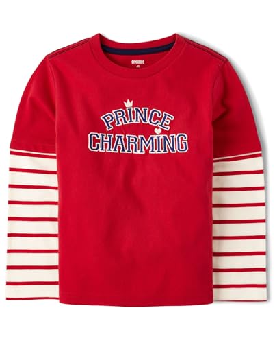 Image of Gymboree Boys and Toddler Embroidered Graphic Long Sleeve Layered T-Shirts