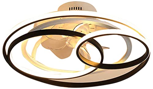 Ventilador de Techo con iluminación LED Luces de Techo lámparas de Control Remoto incondicionable Lámpara de Techo de Ventilador Suave Sala de Techo Invisible Luz de Techo Sala de Estar Comedor de