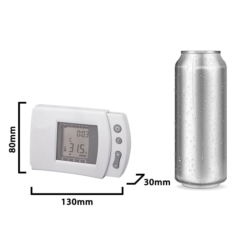 Chronothermostat numérique programmable chaud froid pour régulation chauffage maison