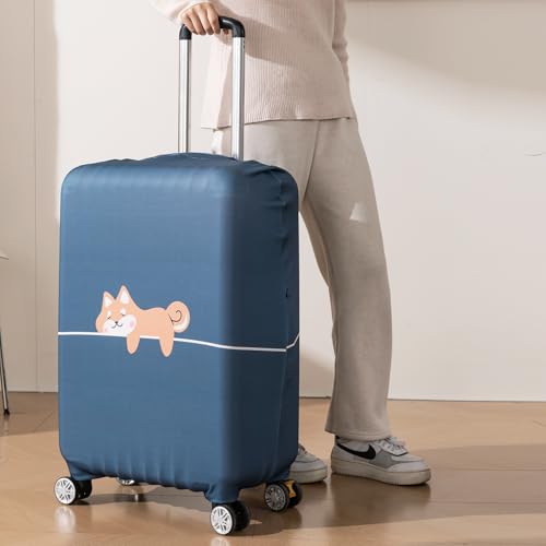 Image of HOKIPO 220gsm Durable and Washable Suitcase Covers for Trolley Suitcase, Medium (21-22inch) - Sweet Puppy (AR-6344-D16)