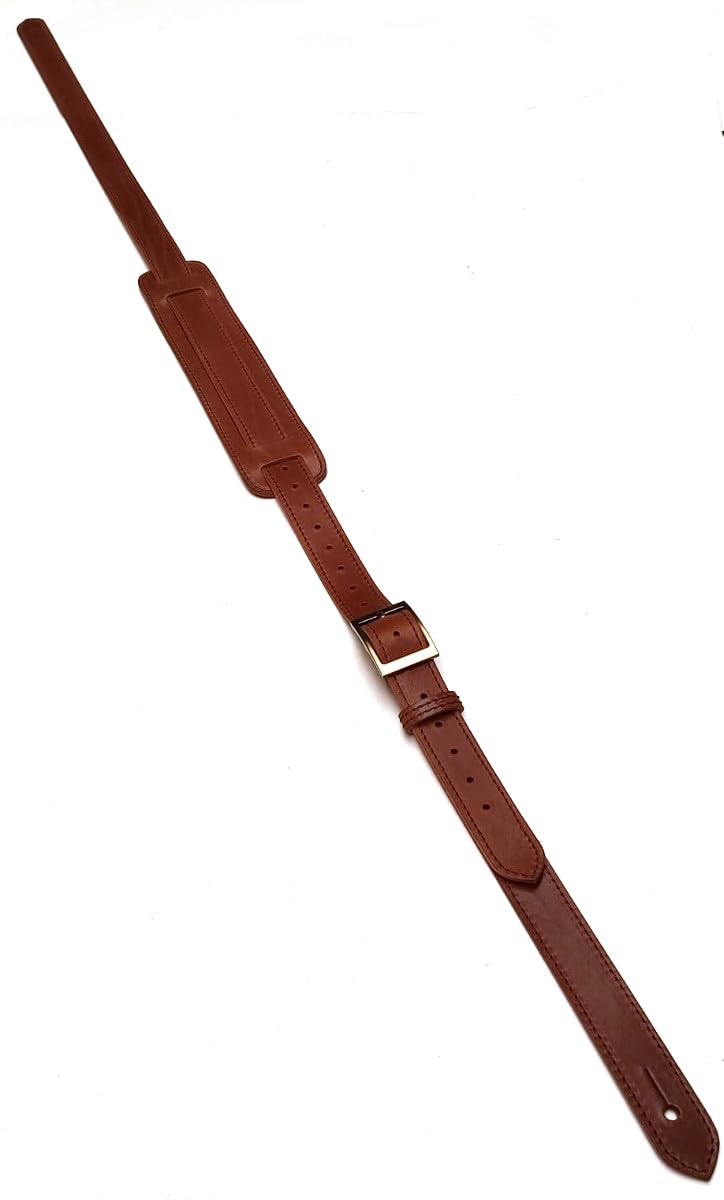 Custom Style Czarny skórzany pasek do gitary basowej 3 cm z paskiem na ramię i klamrą T330