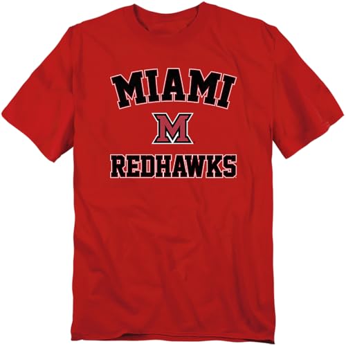 LOGOVISION Miami University Campus Classic Unisex Adult T Shirt, Red, Large