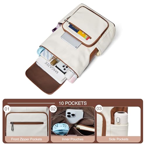 Leather Laptop Backpack Purse for Women Crossbody Bags for Women for Travel Trendy4