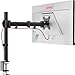 Price comparison product image Duronic Single Monitor Arm DM251X3 Height Adjustable Monitor Stand Riser Clamp for 13-27 PC Screens, VESA 75/100, 8kg Capacity