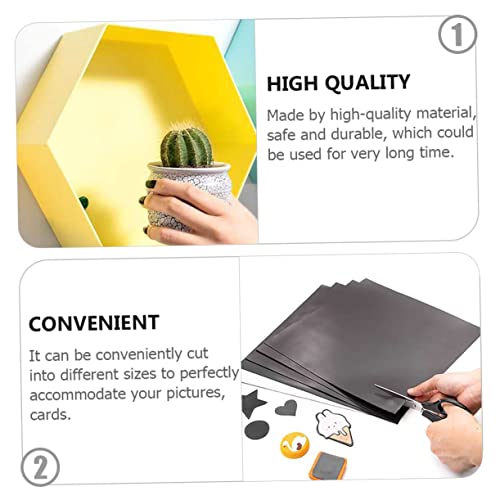 Cubtol 10Pcs Sheets Adhesive Disk Peel And Stick Magnetic Sheets Flexible Magnetic Paper Diy Magnetic Decals Flexible Magnetic Sheet Diy Magnetic Sheet Magnet Sheets For Diy Metal Plate #TOP1
