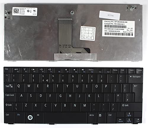 Keyboards4Laptops Royaume-Uni Noir Clavier pour Ordinateur Portable (PC) de Remplacement Compatible avec Dell Mini 10v