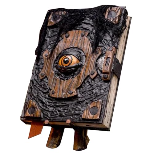Halloween Sort Book Prop - Grimorio gotico spaventoso, Witch Demon Eyes Spellbook | Libro magico vintage con decorazione a tema horror per la festa infestata House Collectible Halloween Display