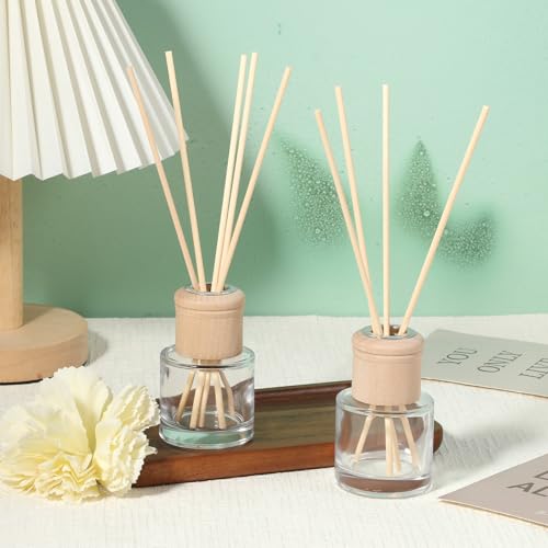 Set 20 botellas difusoras de caña 50ml vidrio y madera miniatura 4
