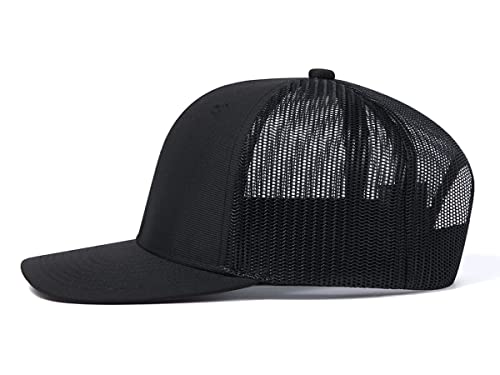 Image of Quanhaigou Trucker Hat - Mesh Snap Back - Unisex Adjustable Baseball Cap - Outdoor Hats for Men Women