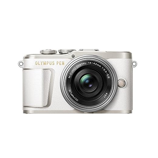 Olympus Pen E-PL9 - Cámara de Sistema Compacto de 16 MP (Pantalla de 3", Zoom eléctrico, películas 4K, WiFi, Kit con Objetivo Compacto M. Zuiko Digital ED de 14-42 mm), Blanco y Plateado