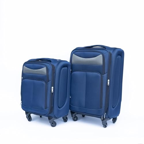 Protects Your Belongings with Navy Blue Softside Suitcase, Waterproof, Adjustable Handle, and Silent Wheels for Easy Mobility4