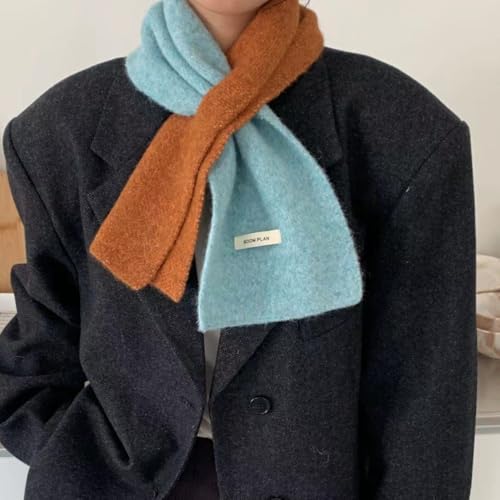 Pull Through Scarf for Women Knit Triangle Scarf Short Keyhole Scarf Collar Scarf Y2k Aesthetic Accessories4