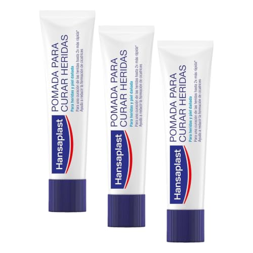 Hansaplast Pomada para Curar Heridas, crema cicatrizante sin fragancia, pomada para heridas y piel dañada que reduce el riesgo de cicatrices, 1 x 20 g (Paquete de 3)