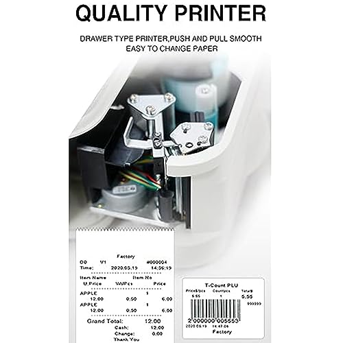 Báscula digital comercial con impresión y caja registradora miniatura 5