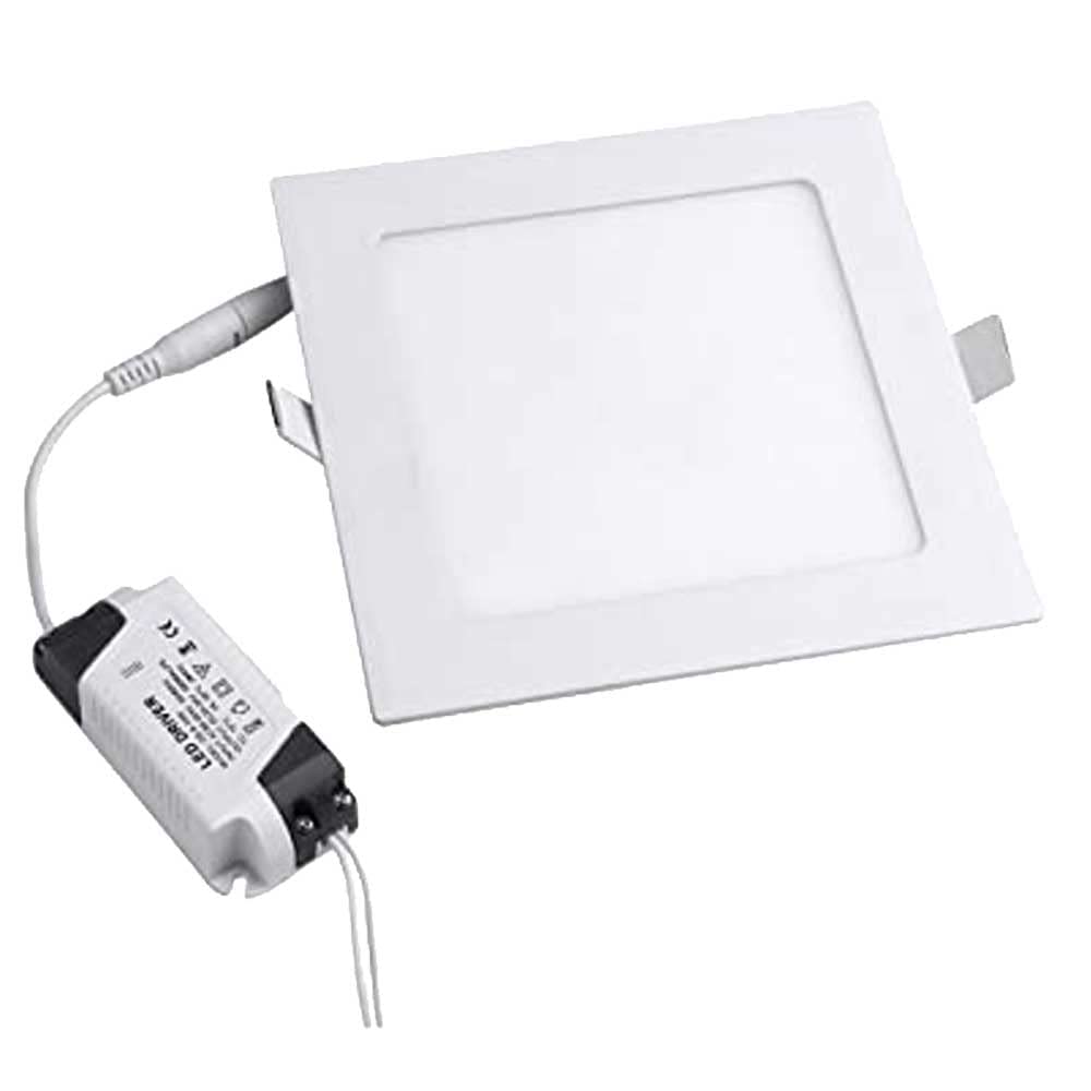 Manningham Lighting 6W LED Ceiling Light Square Recessed Daylight White 6500K Super Bright Indoor Lights Bedroom Kitchen Hallway Porch Energy Saving (1x Light)