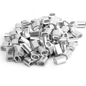 Gvpoelr 3mm Aluminium Pressklemmen 120 Stücke