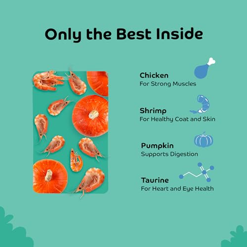Image of Shrimp with Pumpkin Soft Cat Treats for Kittens & Adult Cats | Made with Real Shrimp | Grain-Free Protein-Rich Snacks with Taurine & No Fillers | 35g
