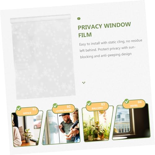 Película Para Ventanas Healifty PVC Blanca Mate 200x45 cm miniatura 5